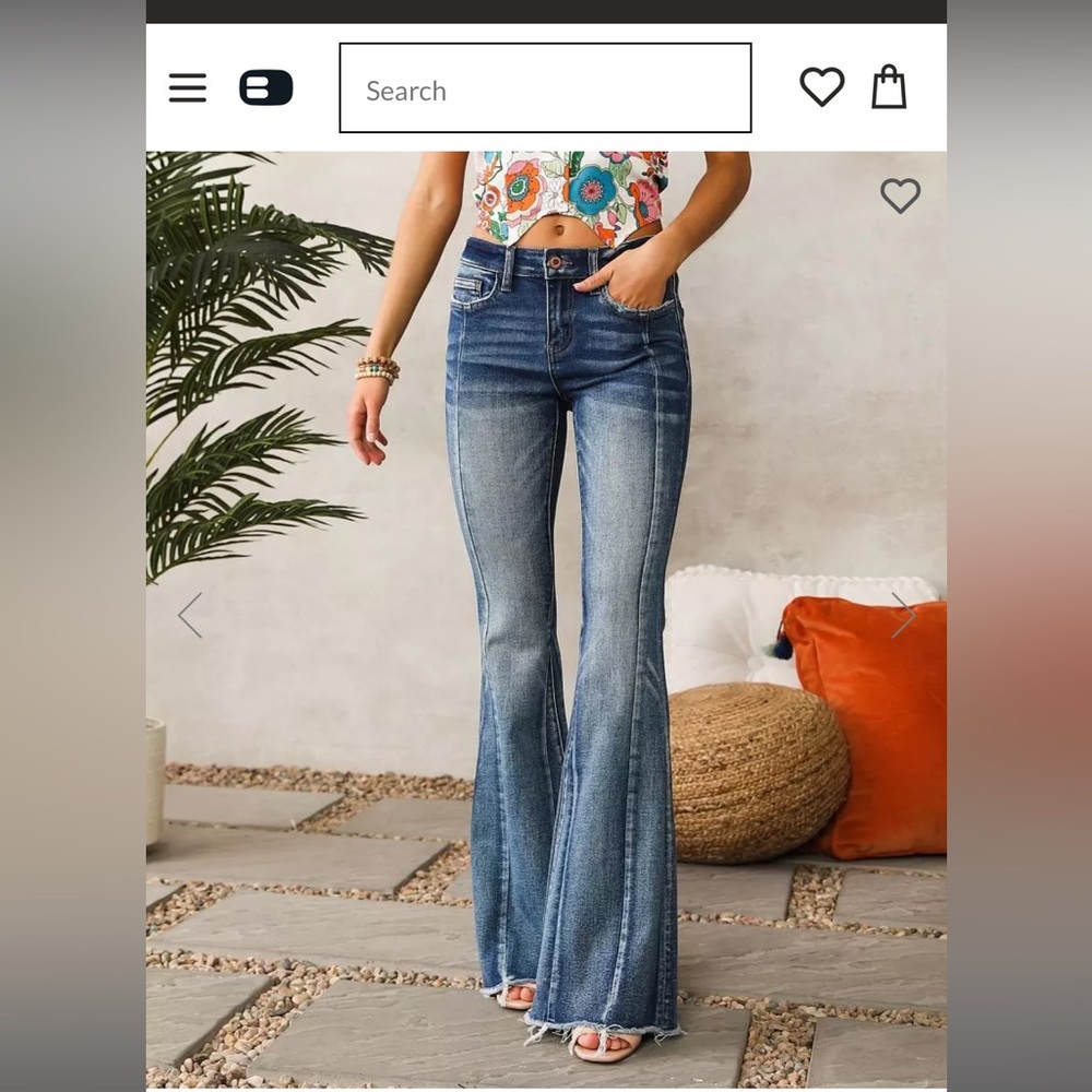 Bridge by gly Hudson super flare buckle jeans